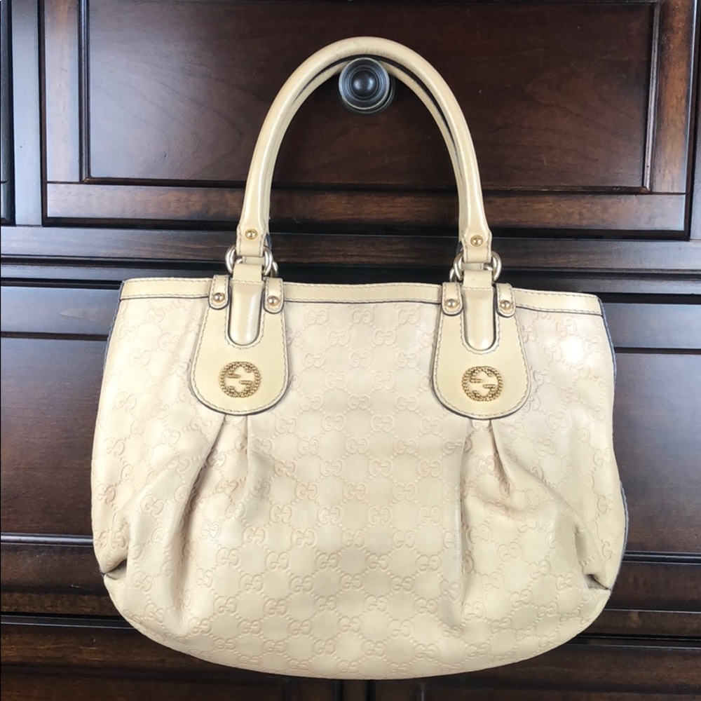 Gucci Guccissima Scarlett Stud Shoulder Bags